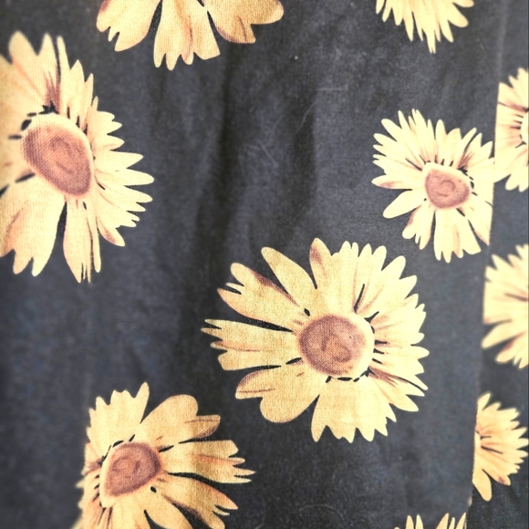 Two Piece Sunflower Halter Top Skirt Set - Picture 3 of 5